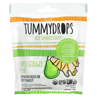 Tummydrops, органическая груша со сладким имбирем, 33 пастилки