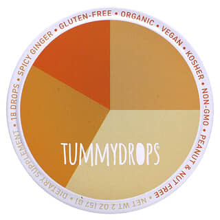 Tummydrops, スパイシージンジャー、18滴、57g（2オンス）