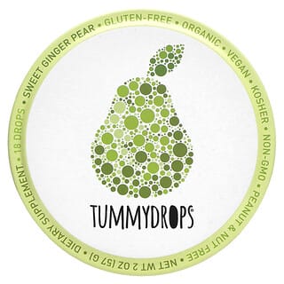 Tummydrops, スイートジンジャーペア、ドロップ18粒、57g（2オンス）