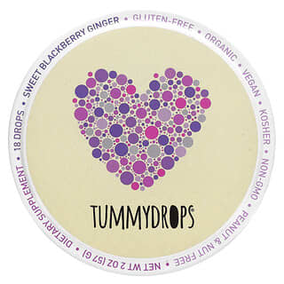 Tummydrops, сладкая ежевика и имбирь, 18 капель