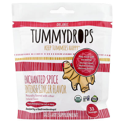 Tummydrops, Organic Enchanted Spice Intense Ginger, 33 Lozenges