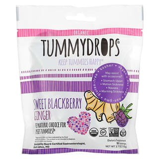 Tummydrops, 유기농, 스위트 블랙베리 진저, 사탕 정제 33정, 105g(3.7oz)