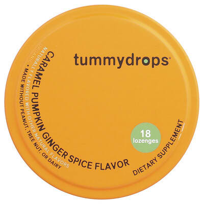 Tummydrops, Organic Drops, Caramel Pumpkin Ginger Spice, 18 Lozenges