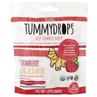 Tummydrops, Organske kapi đumbira, jagoda, 33 pastile