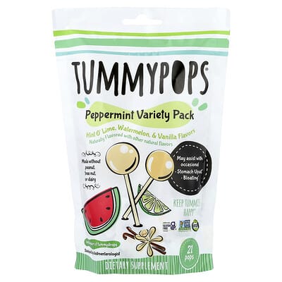 Tummydrops, Tummypops®, Mint Flavor Mix, 21 Count