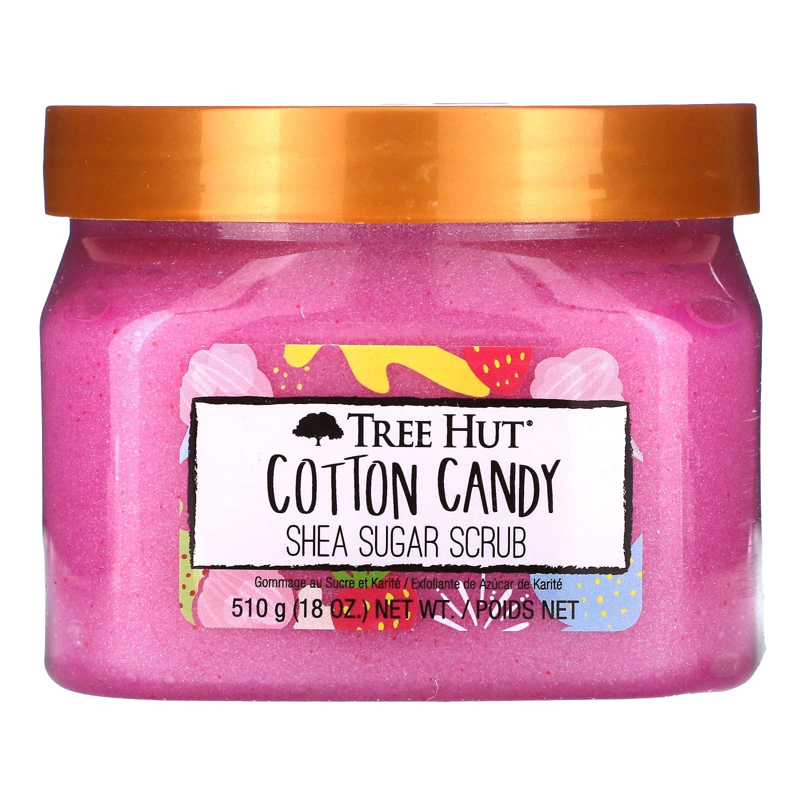 Tree Hut, Shea Sugar Scrub, Cotton Candy, 18 oz (510 g)