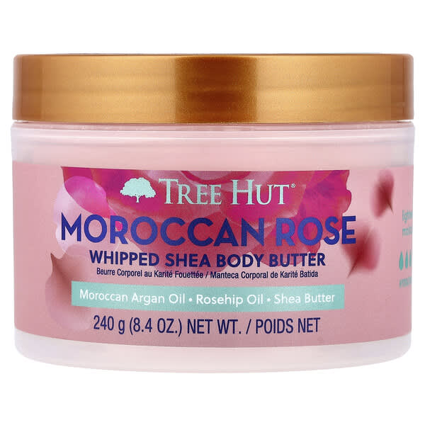 Tree Hut, 휩트 시어 바디버터, 모로칸 장미, 240g(8.4oz)