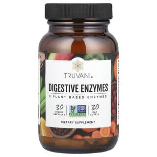 Truvani, Digestive Enzymes, Verdauungsenzyme, 30 pflanzliche Kapseln