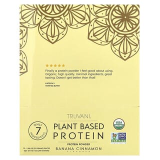 Truvani, Proteína em Pó à Base de Plantas, Banana e Canela, 10 Embalagens, 31 g (1,09 oz) Cada