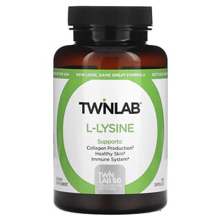 Twinlab, L-lisina, 500 mg, 100 cápsulas