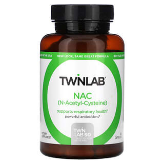Twinlab, NAC, (엔-아세틸-시스테인), 60 캡슐