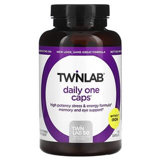 Twinlab, Daily One Caps, Sin hierro`` 180 cápsulas
