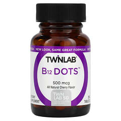 Twinlab, B-12 Dots, Cereza, 500 mcg, 250 comprimidos
