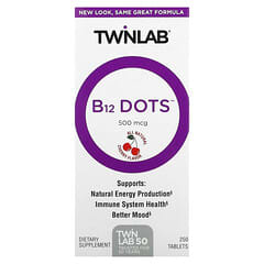 Twinlab, B-12 Dots, Cereza, 500 mcg, 250 comprimidos