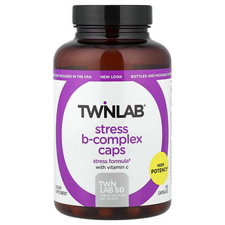 Twinlab, Stress B-Complex Caps, 100 Kapseln