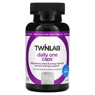 Twinlab, Daily One Caps，含鐵，90 粒膠囊