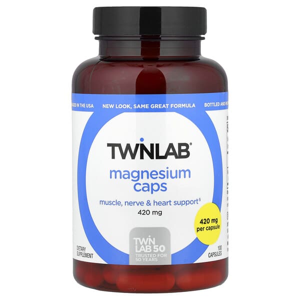 Twinlab, 마그네슘 캡슐, 420mg, 캡슐 100정