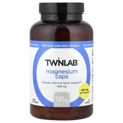 Twinlab, Magnesium Capsules, 420 mg, 200 Capsules