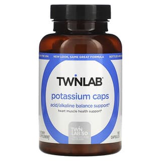 Twinlab, Cápsulas de potasio`` 180 cápsulas