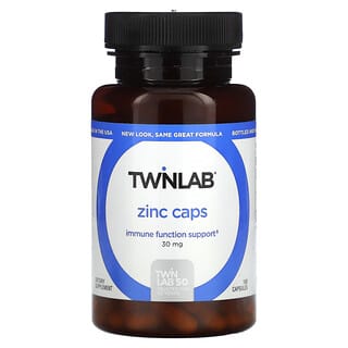 Twinlab, цинк в капсулах, 30 мг, 100 капсул