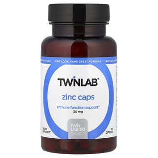Twinlab, Çinko Kapsüller, 30 mg, 100 Kapsül