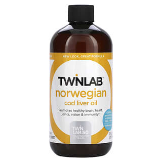 Twinlab, 挪威鱈魚肝油，原味，12 液量盎司（355 毫升）