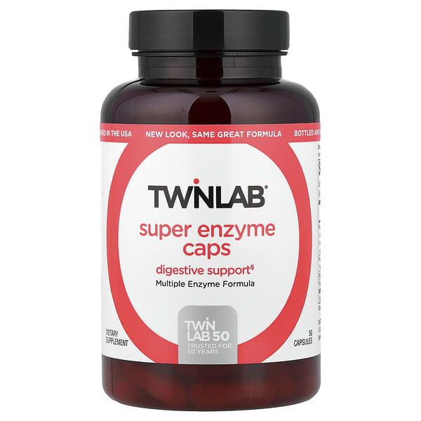 Twinlab, Superenzyme, cápsulas, 50 cápsulas