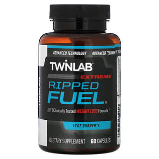 Twinlab‏, Ripped Fuel Extreme, שורף שומן, 60 כמוסות