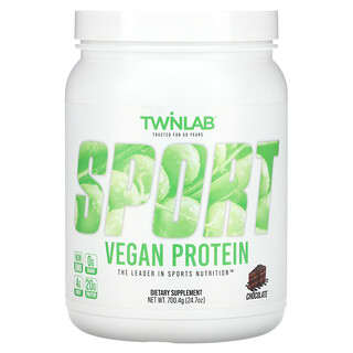 Twinlab, Sport, Veganes Protein, Schokolade, 700,4 g (24,7 oz.)