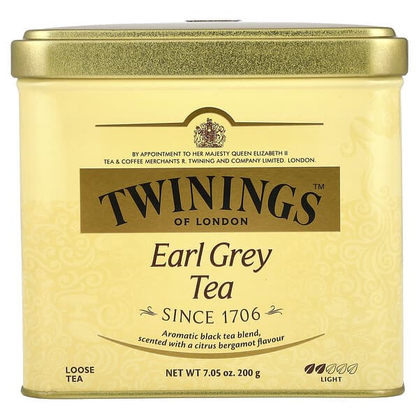 Twinings, 格雷伯爵散裝茶，淡味，7.05 盎司（200 克）