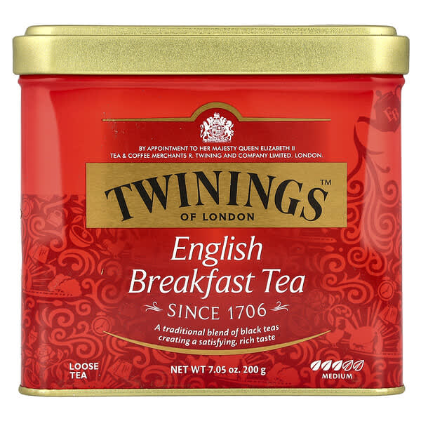 Twinings, 英式早餐散茶，7.05 盎司（200 克）