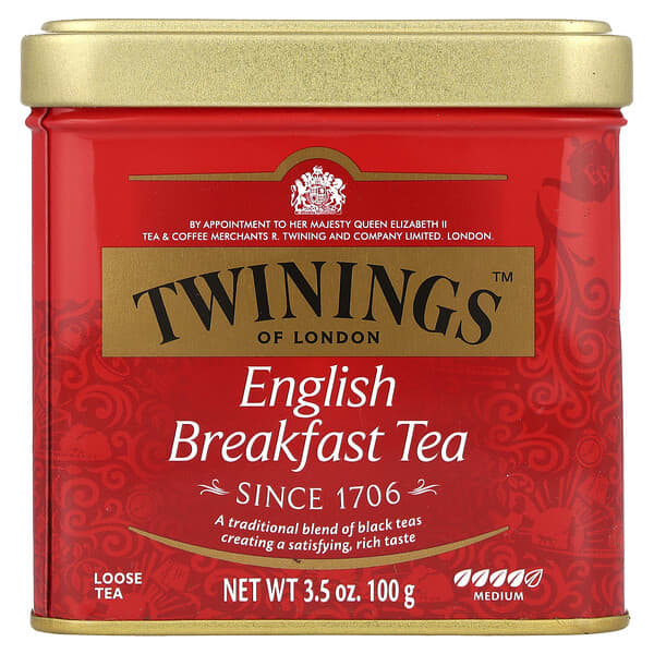 Twinings, 英式早餐散茶，3.5 盎司（100 克）