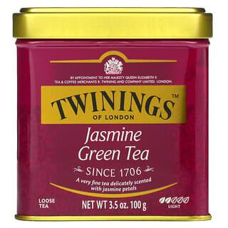 Twinings, ジャスミン緑茶、茶葉、100g（3.53オンス）