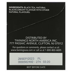 Twinings, Premium Black Tea, Blackcurrant Breeze, 20 Tea Bags, 1.41 oz (40 g)