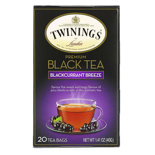 Twinings, Té negro premium, Brisa de grosella negra, 20 saquitos de té, 1.41 oz (40 g)