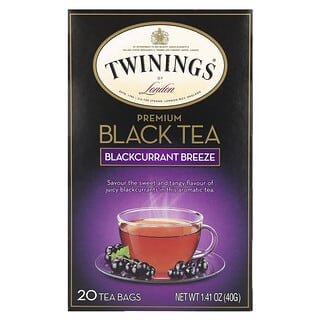 Twinings, Чорний чай преміум-класу, бриз чорної смородини, 20 чайних пакетиків, 1,41 унції (40 г)