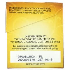 Twinings, Té negro Lady Grey, 20 bolsitas de té, 1.41 oz (40 g)