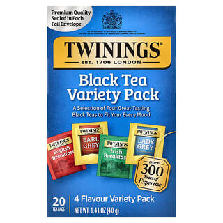 Twinings, Black Tea Variety Pack, 20 Tea Bags, 1.41 oz (40 g)