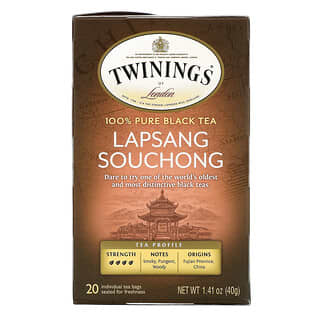 Twinings, شاي أسود نقي 100%، ولابسانج سوشونج، 20 كيس شاي، 1.41 أونصة (40 جم)
