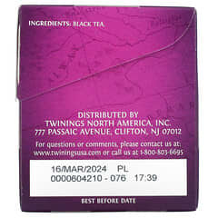 Twinings, 100% Pure Black Tea, Darjeeling, 20 Tea Bags, 1.41 oz (40 g)
