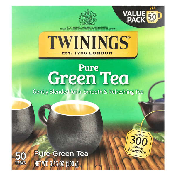 Twinings, 綠茶，50 茶包，3.53 盎司（100 克）