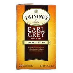 Twinings, Earl Grey Black Tea, Decaffeinated, 20 Tea Bags, 1.23 oz (35 g)