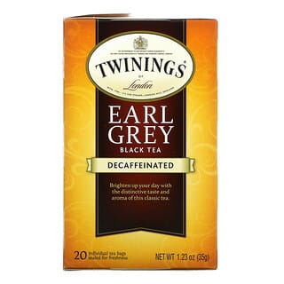 Twinings, Té negro Earl Grey, Descafeinado, 20 bolsitas de té, 35 g (1,23 oz)