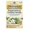 Twinings, Flavored Herbal Tea, Peppermint & Creamy Vanilla, Caffeine Free, 20 Tea Bags, 1.41 oz (40 g)