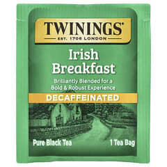 Twinings, Té negro puro, Desayuno irlandés, Descafeinado`` 20 bolsitas de té, 40 g (1,41 oz)