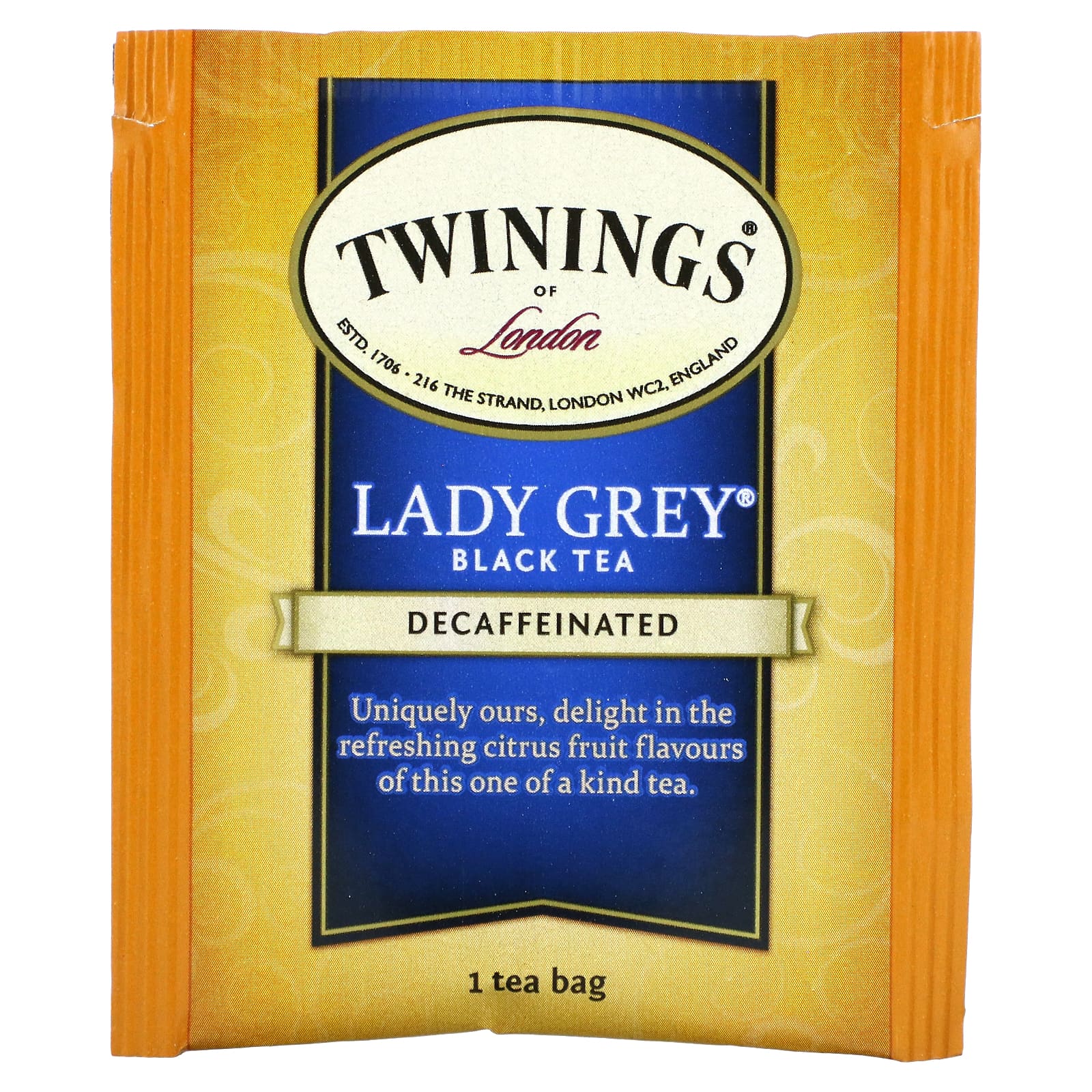 Twinings, Lady Grey（レディグレイ）、紅茶、カフェインレス、ティーバッグ20個、40g（1.41オンス）