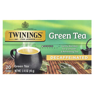 Twinings, Зеленый чай, без кофеина, 20 чайных пакетиков, 40 г (1,41 унции)