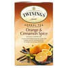 Herbal Tea, Orange & Cinnamon Spice, Caffeine Free, 20 Tea Bags, 1.41 oz (40 g)