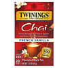 Flavored Black Tea, Chai, French Vanilla, 20 Tea Bags, 1.41 oz (40 g)