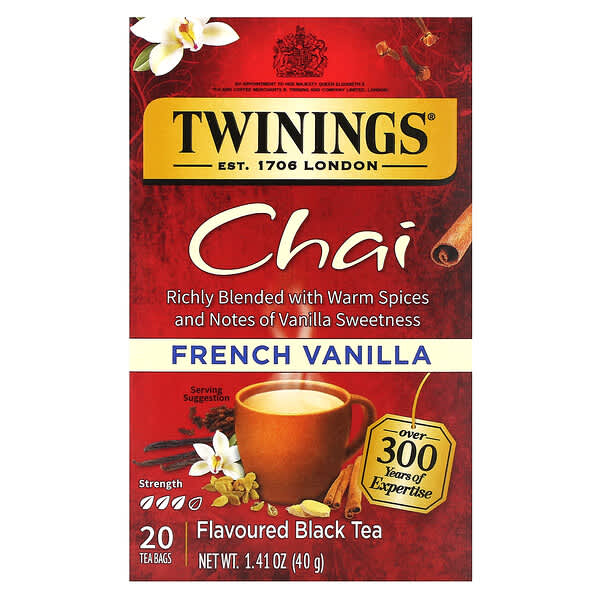 Twinings, 印度茶，法國香草，20 茶包，1.41 盎司（40 克）